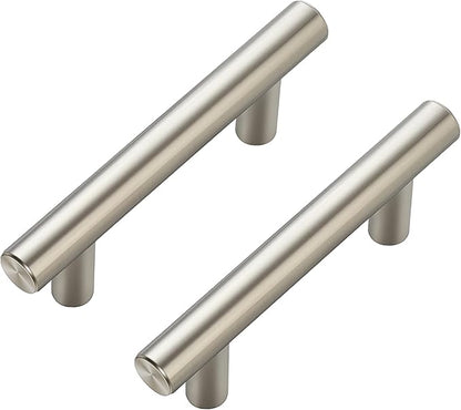 JOY DECOR 45 Pack Cabinet Handles, Brushed Nickel Cabinet Pulls, 2-1/2 in Hole Center Kitchen Cabinet Handles, Stainless Steel T Bar Handles for Dresser Drawers
