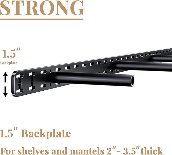2pcs Floating Shelf Hardware Heavy Duty Hidden Shelf Brackets Support,Wall Mounting Invisible Floating Shelves Bracket with Jig (18" x 4" x 1.5" with Tools)