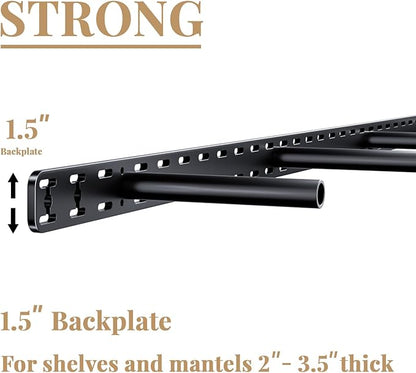 2pcs Floating Shelf Hardware Heavy Duty Hidden Shelf Brackets Support,Wall Mounting Invisible Floating Shelves Bracket with Jig (40" x 8" x 1.5")
