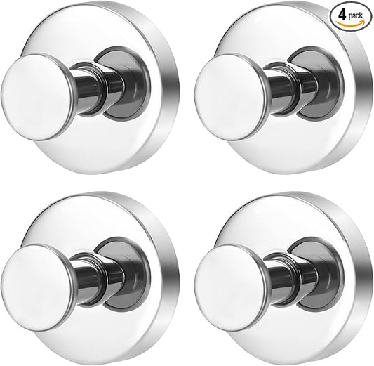 Suction Cup Hooks for Shower,No Drill Towel Hooks for Bathroom Wall, Kitchen, Glass, Mirror, Tile - Ideal for Hanging Towels, Robes, and Loofahs (Mirror-4pcs)
