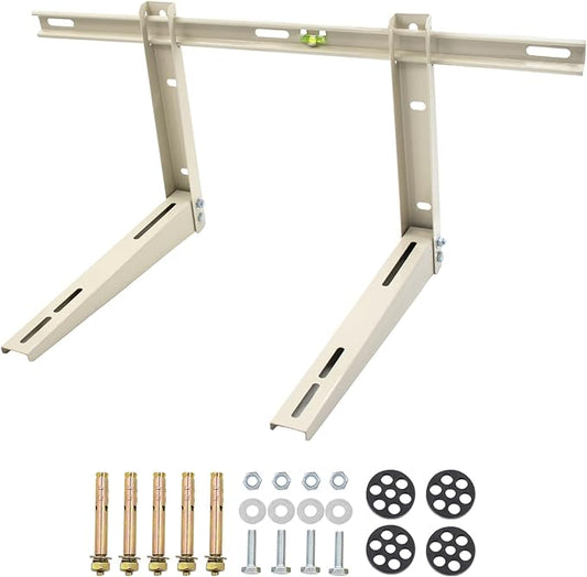 Yarssihha Mini Split Wall Mounting Bracket for Universal 7000-24000 BTU Ductless Air Conditioners Heat Pumps, Outdoor Heavy Duty Adjustable Wall Mount AC Bracket, Max Load: 260LBS