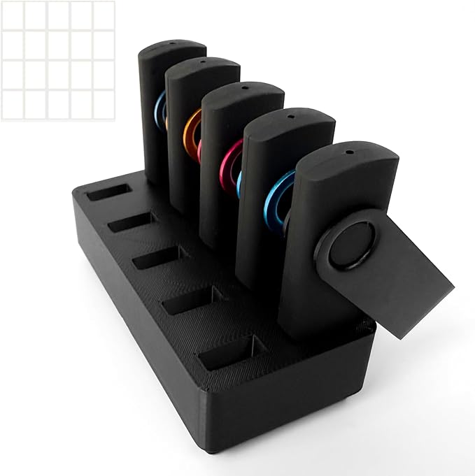 JBOS 10-Slot USB Flash Drive Holder Stand, Desktop Organizer Rack for Memory Sticks, Jump Drives & Electronic Accessories, Office Desk Storage, Black