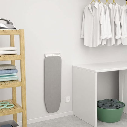 Wall-Mounted Ironing Board, Foldable Laundry Iron Board, Space Saving Ironing Station, Swivel Ironing Board with Heat Resistant Cover for Home, Apartment & Small Spaces, 39.3" x 12" Gray