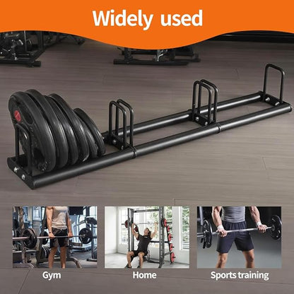 1PC Weight Plate Rack for Home Gym - Weights Rack for Plates Use Singly or Combine Multiple Units | Olympic Weight Plate Rack Up to 660 LBS - New Model Bumper Plate Rack for Easy Plate Changes