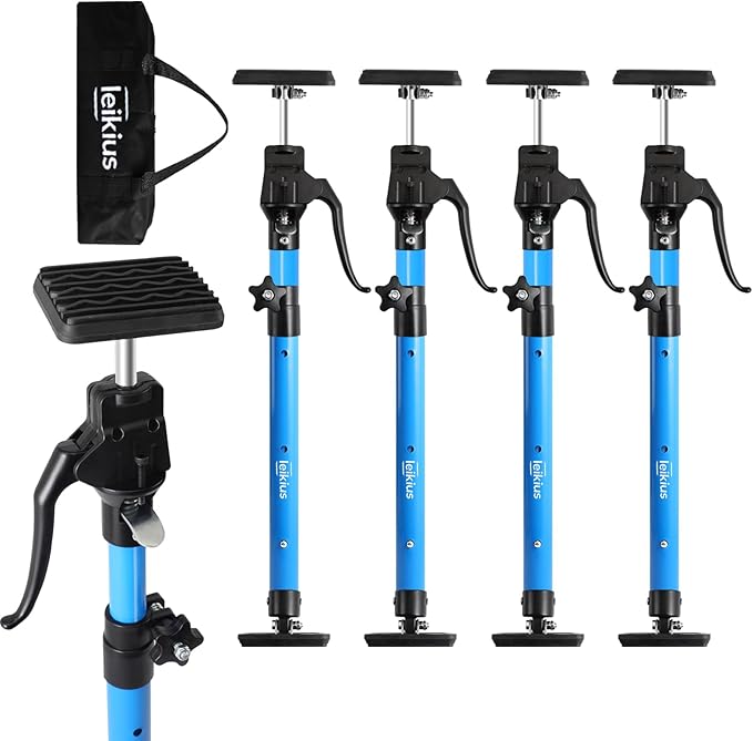 Aluminum Handle Cabinet Jack for Installing Cabinets 4PC,23.6-45.3 Inches 200LB Load Capacity Hand Support System,Premium Adjustable Cabinet Lift Jack&Support Pole,Perfect for DIY Enthusiasts
