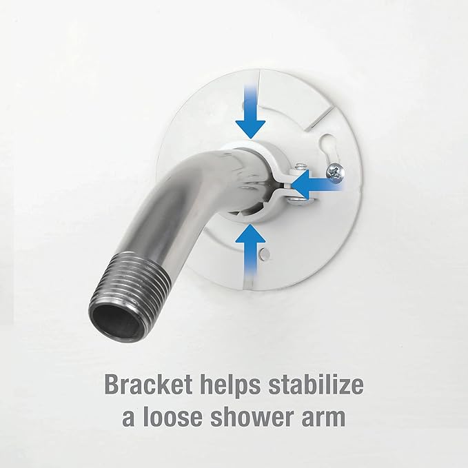Danco 12005 Shower Arm Stabilizer Bracket and Flange Cover, No Size, Chrome