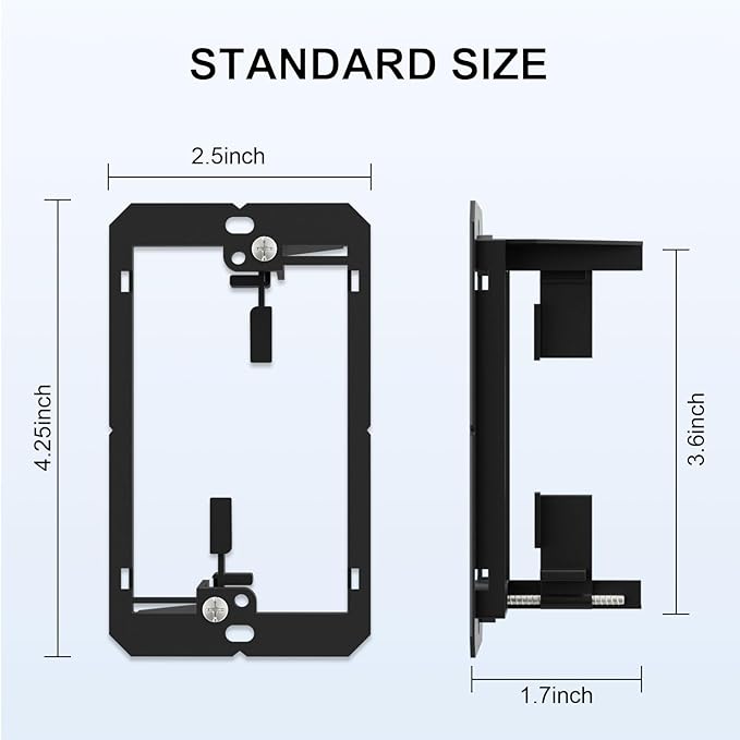 Iwillink Low Voltage Mounting Bracket (1-Gang, 5 Pack) for Single Gang Wall Plate, Telephone Wires, Network Cables, HDMI, Coaxial, Speaker Cables