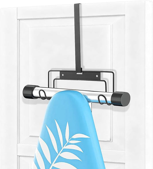 Ironing Board Holder Wall Mount/Over The Door, Ironing Board Hanger Load Capacity 22 lb, Y T Leg Heavy Duty Iron Boar-d Holder Hook with Removable Hook for Laundry Room