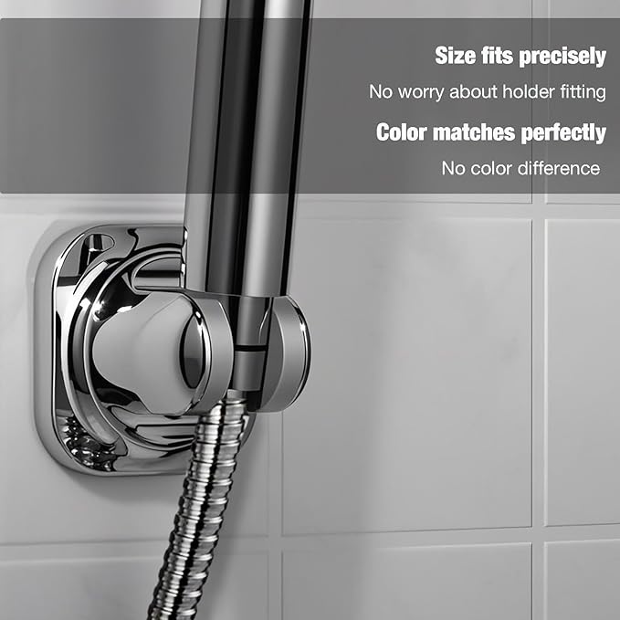 Adhesive Shower Head Holder with Hose - 60 Inches Extendable Stainless Steel Flexible Shower Hose