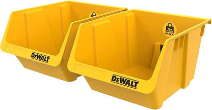 DEWALT Plastic Bins, 10lb Capacity, Workshop Storage System Compatible (DWST82813) (Pack of 8)