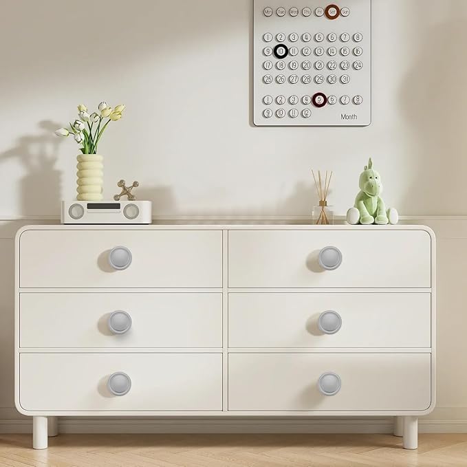 Ravinte 10 Pack 1-1/4 inch Kitchen Cabinet/Drawer/Dresser Knobs Grey Zinc Drawer Pulls/Handles