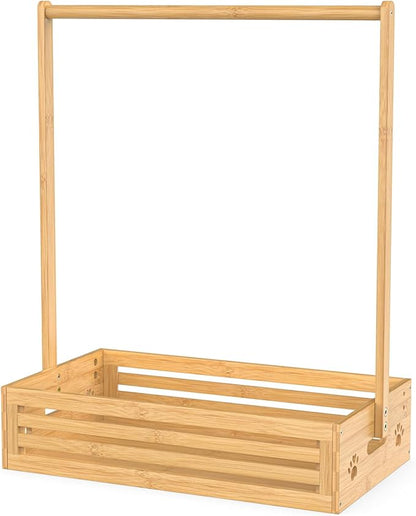 Baby Clothing Rack for Toddler, Pets Clothes Rack with Storage Box & Adjustable Hanging Rod for Dogs/Cats, Baby Shower Clothes Closet Rack with Handle for Nursery Room (Natural, Baby)
