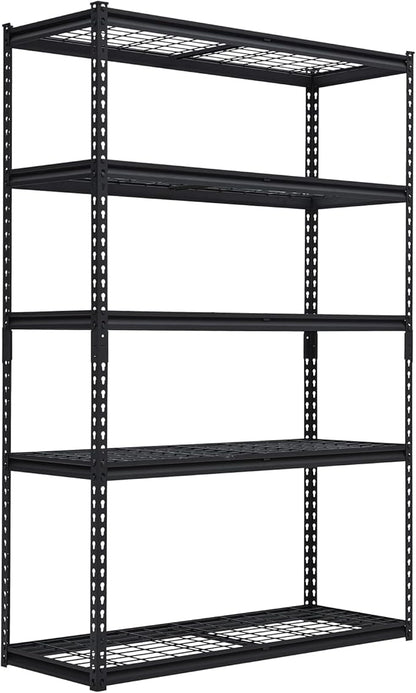 Heavy Duty Shelving - 5 Tire Garage Shelving 48x18x72in, Heavy Duty Garage Shelving Adjustable Height, Garage Shelving Units, Durable Storage Solution, Easy Assemble