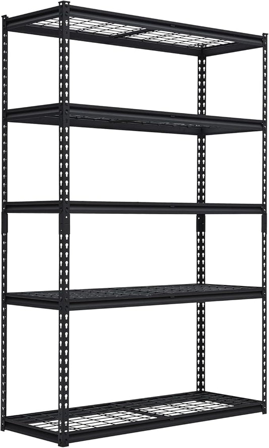 Heavy Duty Shelving - 5 Tire Garage Shelving 48x18x72in, Heavy Duty Garage Shelving Adjustable Height, Garage Shelving Units, Durable Storage Solution, Easy Assemble