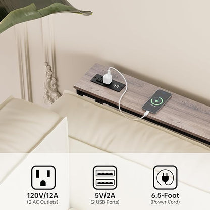Aduanbang 78.7 inch Narrow Console Table with Outlet, Sofa Table Set of 2, Behind Couch Table, Long Entryway Tables with Charging Station, for Living Room, Rustic Brown