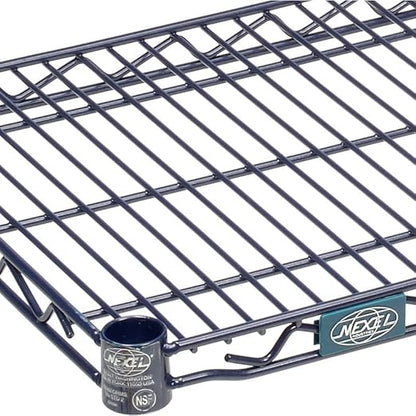 Nexel Nexelon Additional Wire Shelf for Wire Shelving Units, 600-800 lb Capacity, 14"W x 24"L, Blue