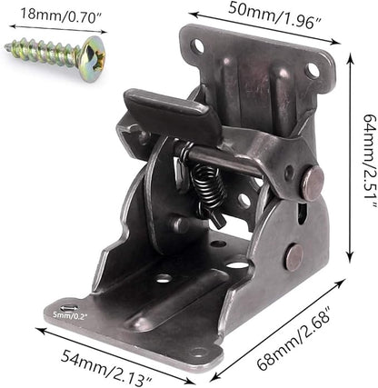 4 Pack Locking Hinge for Folding Table Brackets, Heavy Duty Folding Brackets 90 Degree Self Locking Folding Hinge for Table Legs Furniture