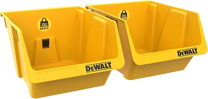 DEWALT Plastic Bins, 10lb Capacity, DEWALT Workshop Storage System Compatible (DWST82813)