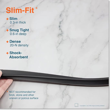 Roving Cove Slimfit Edge Protector for Baby Proofing (9ft Small Edge Only), Soft Rubber Foam Furniture Edge Bumper Guard, Desk Edge Cushion, 3M Adhesive, Onyx Black