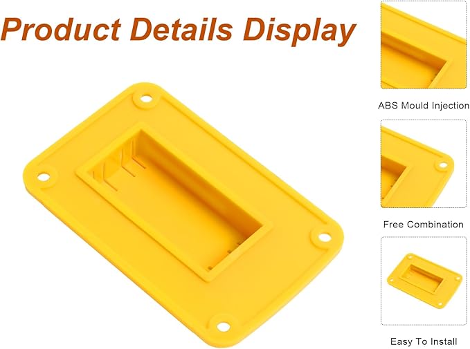 20pas Tool Holders and Battery Holder for Dewalt 20v Wall Mount Hanger Battery Drill Tool Storage Shelf for Milwaukee M18(Yellow)