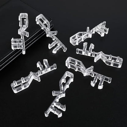 36 PCS Hidden Channel Valance Clips, 2-1/8inch Clear Plastic Blinds Clips for Valance with a Groove in The Back