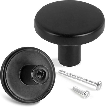 Romeda 12 Piece Drawer Knobs, Black Cabinet Knobs with Screw, 30mm Drawer Pulls for Dresser, Kitchen, and Cabinet Drawers