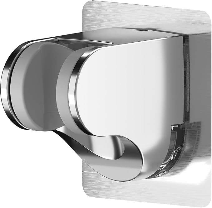 KAIYING Self Adhesive Handheld Shower Head Mount, Adjustable Angle RV & Bathroom Wand Holder, Universal ABS Chrome Bracket