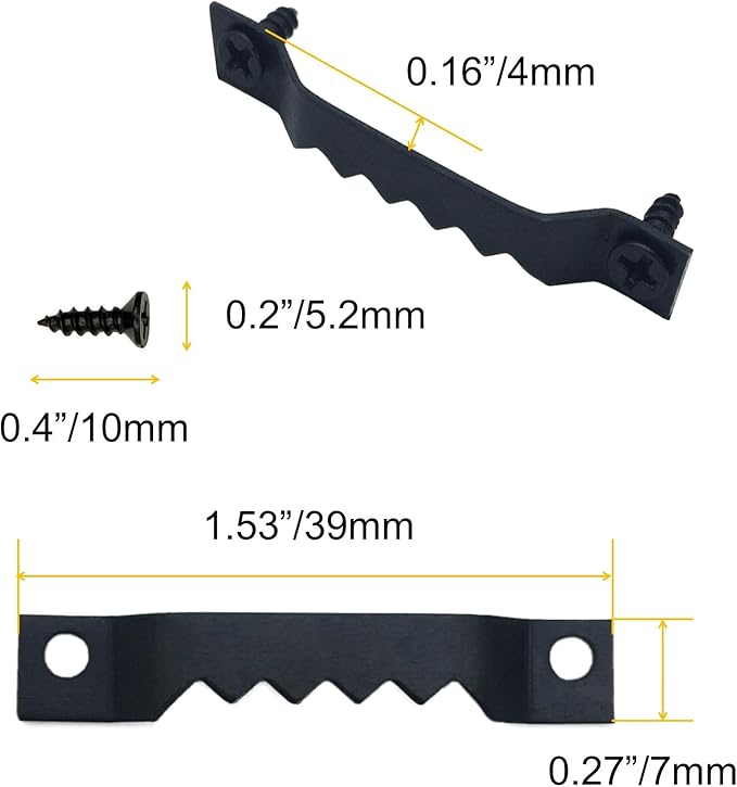 150 Pack Small Sawtooth Picture Hangers Steel Picture Hangers Picture Frames Hangers with Screws Picture Hang Solutions, for Hanging Clock Paintings Artwork Picture Frame Hook Photos (Black )