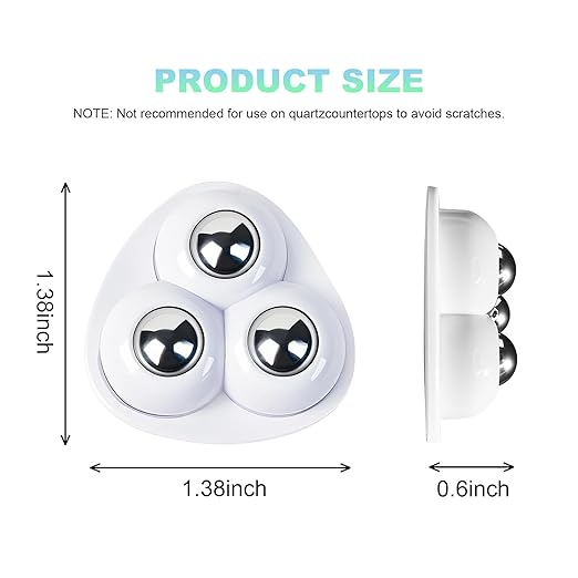 Appliance Casters - Furniture Sliders & Appliance Rollers for Kitchen, Coffee Machine, Blender, Oven - Helps Mom or Wife Easily Solve Countertop Sliding (White, 8pcs)