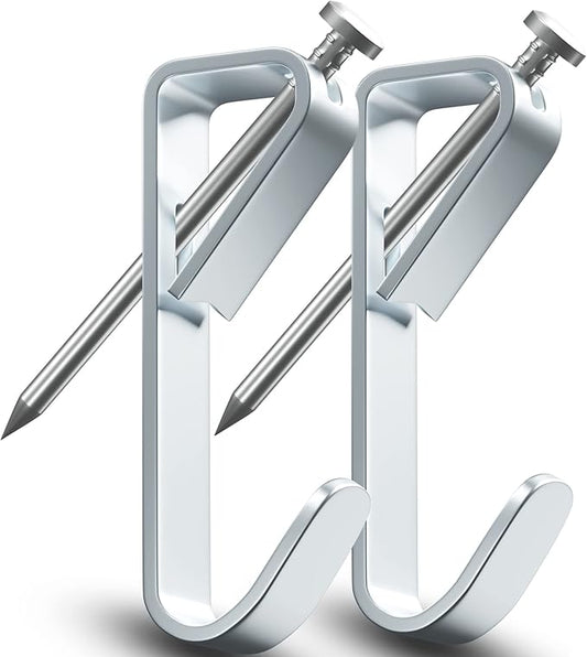 Picture Hangers Hanging Hooks-100lbs Picture Frame Hooks Large Heavy Duty Picture Hooks Kit with Nails for Wall Drywall 20pcs,Silver