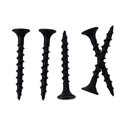 210pcs #6 × 1-1/4 inch High Hardness Drywall Screws, Black, Coarse Thread, Phillips Drive, Bugle Head, Black Wood Screws, Wood and More (1-1/4 in, 210)
