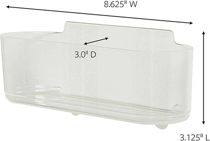 Command Large Caddy, Holds up to 4 lb, 8.6" x 3.1" x 3", 1 Caddy with 4 Strips, Damage-Free Organization Wall Mount to Cabinet, Kitchen, Pantry, Closet, or Under Sink