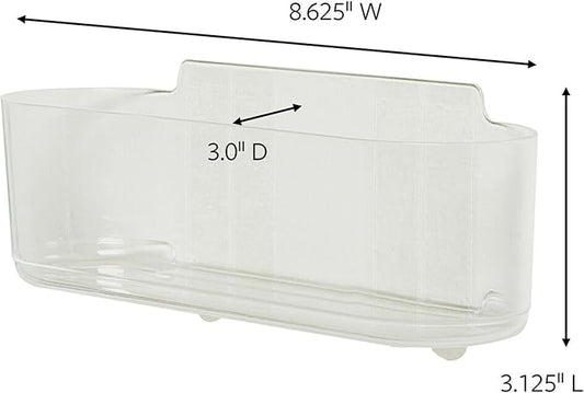 Command Large Caddy, Holds up to 4 lb, 8.6" x 3.1" x 3", 1 Caddy with 4 Strips, Damage-Free Organization Wall Mount to Cabinet, Kitchen, Pantry, Closet, or Under Sink