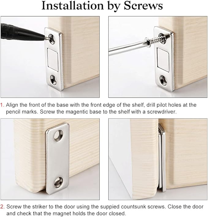 Cabinet Magnetic Catch Jiayi 14 Pack Ultra Thin Cabinet Door Magnets Stick on Drawer Magnets Cabinet Latch Magnetic Closures for Cabinets Kitchen Closet Door Closing Magnetic Door Catch Closer