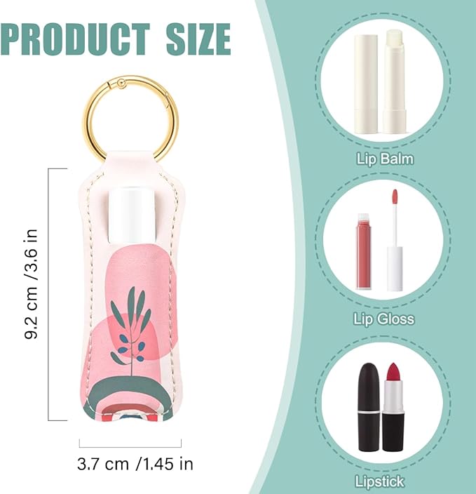 HEYSKAY Lip Balm Holder Keychain,Stocking Stuffers Gifts Lipstick Keychain Holder Compatible with Chapstick,Lipgloss Keychain