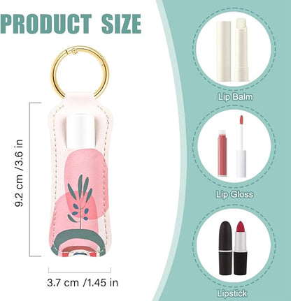 HEYSKAY Lip Balm Holder Keychain,Stocking Stuffers Gifts Lipstick Keychain Holder Compatible with Chapstick,Lipgloss Keychain