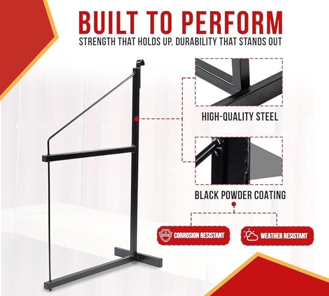 Mytee Products 8 Pack 2 Tier Shipping Container Shelving Bracket with Hooks - 19-3/4"x34, 550 lbs WLL - Black Powder Coated Steel for Heavy Duty Trailer Containers - Easy to Assemble & Remove