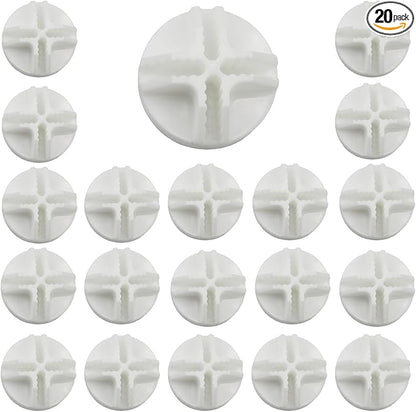 20Pcs Wire Cube Connectors, White Wire Grid Storage Cubes Shelf Connectors 3.6cm Plastic Connectors for Wire Cube Storage Shelving Unit and Modular Closet Organizer, SATONBEYI
