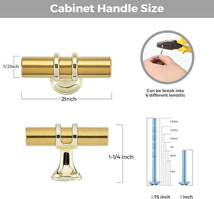 30 Pack Brushed Brass Cabinet Knobs - Gold Kitchen Cabinet Knobs Cabinet Pulls for Kitchen Cabinet Drawer Stainless Steel Dresser Knobs for Cabinet Hardware 2in Length Single Hole