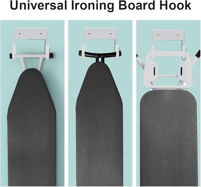 Ironing Board Holder Wall Mount,Iron Board Hook Wall Mount for Laundry Rooms,Ironing Board Hanger