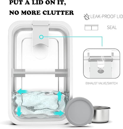 Stainless Steel Bento Lunch Box for Adult, 42oz Leak-Proof Lunch Box Containers, Microwave-Safe, with Adjustable Divider, Convenient Metal Lunchbox for Work, Travel