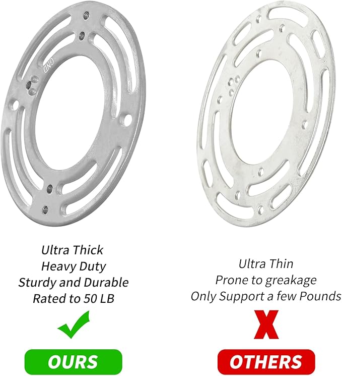2 Pack Universal Fixture Mounting Bracket Heavy Duty 50 LB Rated, 4 Inches Diameter Steel Round Crossbar With Screw for Ceiling Pendant Light, Chandelier, Wall Sconces, Barn Lights