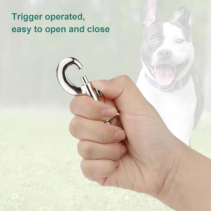 Swivel Snap Hooks Heavy Duty Dog Leash Hook Trigger Clip Clasp for Linking Pet Leash Collar, Key Chain, Dog Playpen (3-1/2" (8cm), 1", 10 Pack)