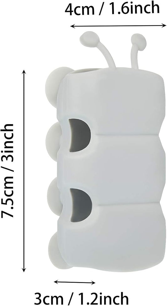 Riakrum 4 Pieces Silicone Shower Head Holder Universal Relocatable Silicone Shower Bracket Non Drilling Movable Fixed Seat Handheld Accessories