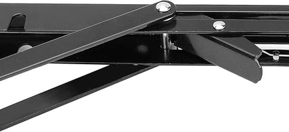 ZOENHOU 4PCS 16 Inch Folding Shelf Brackets, 330lb Max Load Heavy Duty Metal Collapsible Shelf Brackets with Screws, Wall Mounted Hanging Shelves for Workbench, Laundry Station