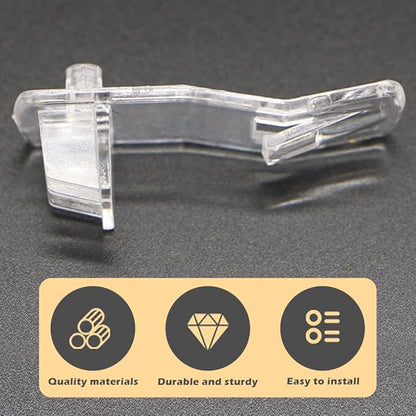 20Pcs Plastic Locking Shelf Support Peg,Easy Install Shelf Support Pin Clip,Self-Locking Bracket Clip,Clear Shelf Peg for Furniture,Shelf,Supplies,Bookshelf,Closet,Cabinet ﻿