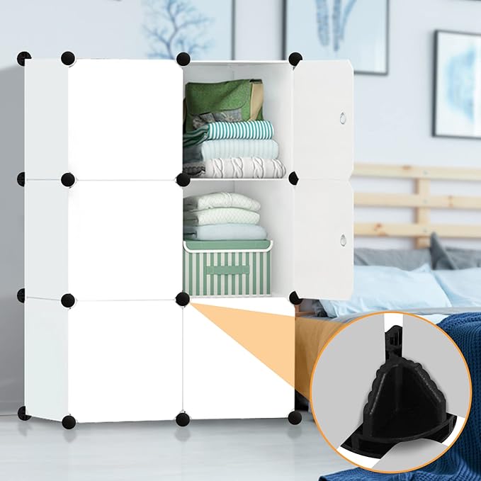 40 Pieces Plastic Storage Cube Connectors Wire Cube Connectors for Modular Closet Storage Organizer and Wire Grid Cube Storage Shelving(Black)