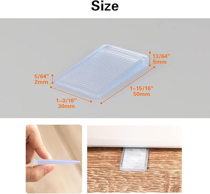 8 Pcs Plastic Clear Table Shims, Level Wedge for Home Furniture, Have Extreme Weight Capacity, Weather Resistant, Levelers for Wobbly Uneven Floors Fixing Toilet Leveling (Transparent)