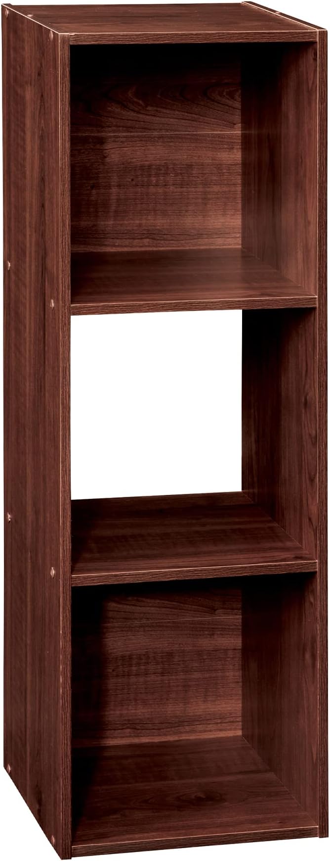 ClosetMaid Cubeicals 3 Cube Storage Shelf Organizer Bookshelf - Vertical/Horizontal, Easy Assembly - Dark Cherry Finish