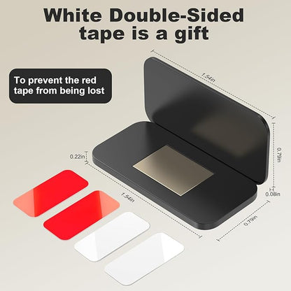 10 Pack Black Magnetic Door Catch, Ultra Thin Cabinet Door Magnets, Adhesive Drawer Magnets to Stay Closed, Stainless Steel Cabinet Latch Easy to Install with Double Sided Tape